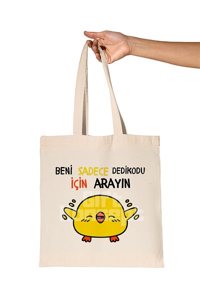 giftkonsept Just Call Me for Gossip-Chick Funny Printed Gift Organic Raw Cloth Bag