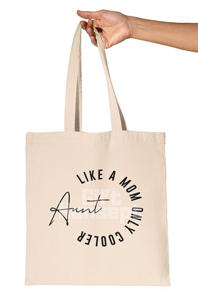 giftkonsept Aunt Fun Funny Still Aunt Printed Gift Organic Raw Cloth Bag