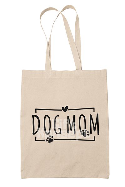 giftkonsept Dog Mom Themed Dog Mom Dog Lover Printed Gift Organic Raw Cloth Bag