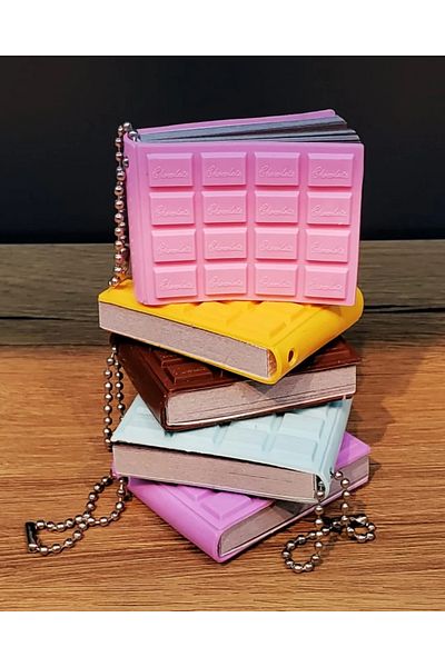 Wolawood Mini Double Chocolate Notepad Scented Special Design Cute Agenda Gift Notepad Fun Set of 2