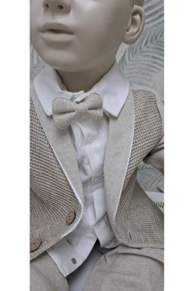 Mymio Fileli Keten Erkek Ceketli Takım