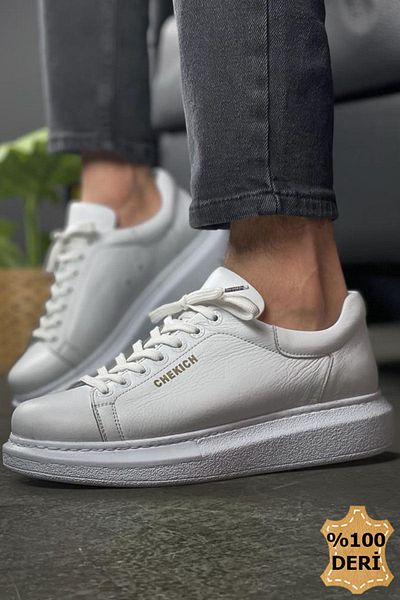 Chekich CH257 DBT Estrella Leather Men's Shoes WHITE