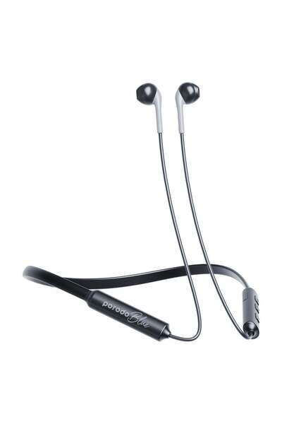 porodo سماعات أذن Apple Buds ENC زرقاء اللون حول الرقبة باللون الأسود