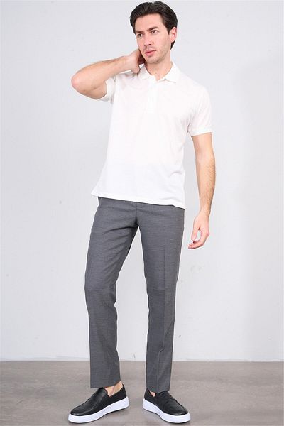Çetinkaya Chester Polo 3797 Men's Polo Neck 30/1 Pique T-Shirt Cream