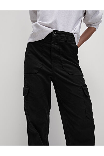 Marks & Spencer Liyosel Kargo Orta Bel Straight Fit Pantolon