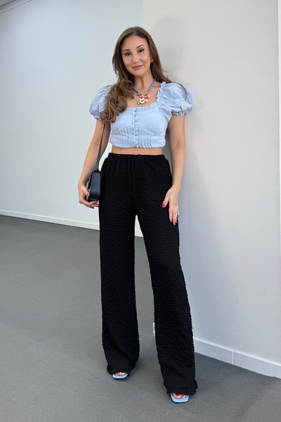 Narferita Bürümcük Kumaş Likralı Rahat Pantolon