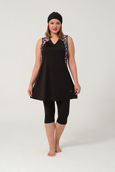 TESMAY Plus Size Half Closed Swimsuit