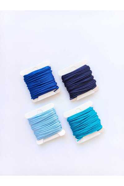 Eskişehir hobi sanat 1 mm 5 metri 4 culori frânghie de parașută (TOTAL 20 METRI) brățară macrame colier bijuterii design păr frânghie împletitură