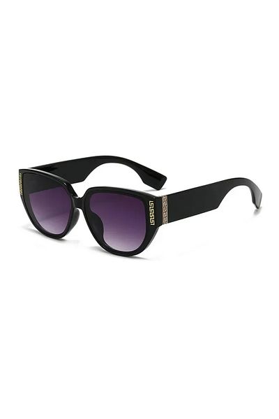 Toz Vintage Zureva Black Frame Blue Glass Vintage & Retro Unisex Sunglasses