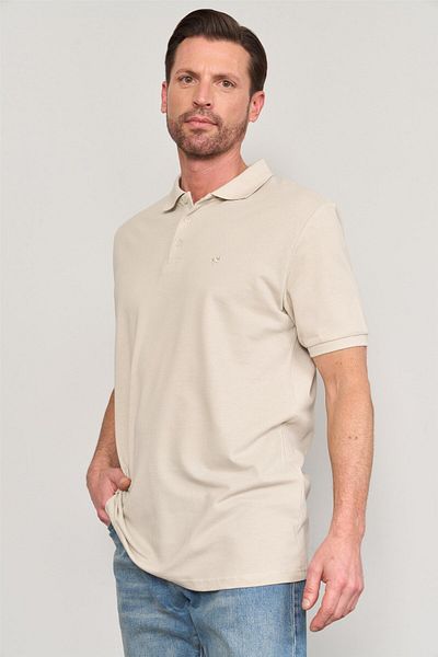 Çetinkaya Chester Polo 2742-L Men's Polo Neck Pique T-Shirt Mink 100% Cotton