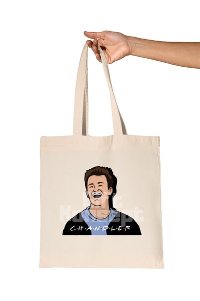 giftkonsept Friends Chandler Printed Gift Organic Raw Cloth Bag