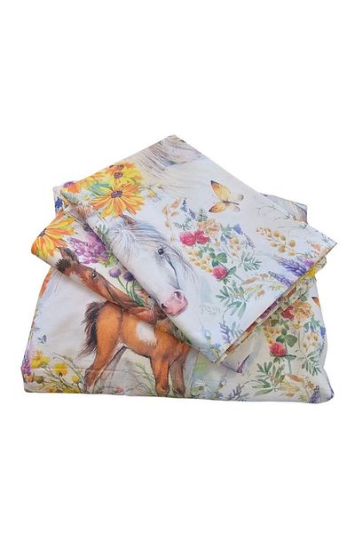 ARIALE Set Lenjerie pat dublu, 220x240cm, 2 persoane, Arome de Poveste Ariale, 3 piese, bumbac ranforce, Mu