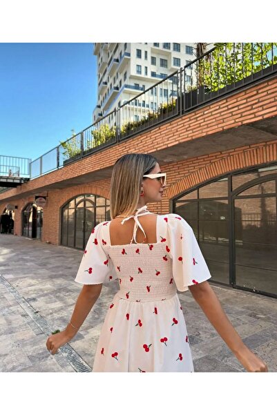 cottonage Gipeli Square Neck Dress Long Poplin Dress