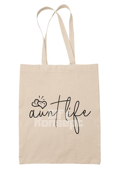 giftkonsept Aunt Floral Elegant Aunt Hala Printed Gift Organic Raw Cloth Bag