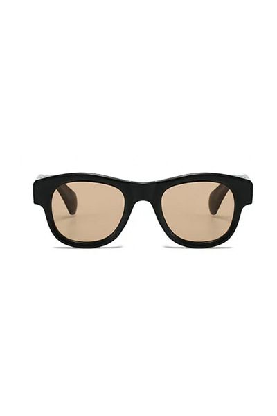 Toz Vintage Zileya Black Frame Brown Glass Vintage & Retro Unisex Sunglasses