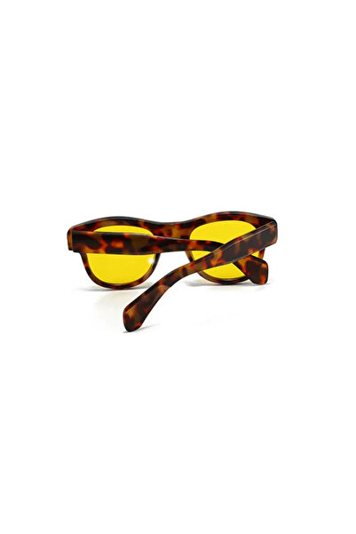 Toz Vintage Zileya Leopard Frame Yellow Glass Vintage & Retro Unisex Sunglasses