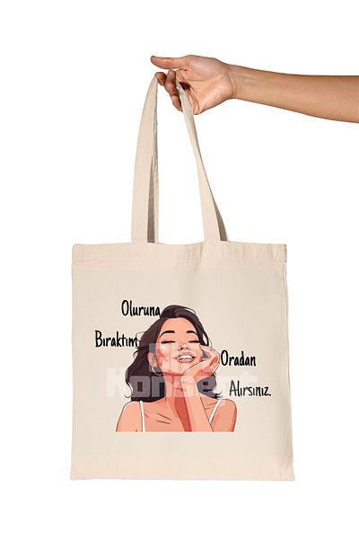 giftkonsept I Have No Wings - Bird Funny Printed Gift Organic Raw Cloth Bag