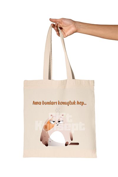 giftkonsept But We Talked about Them All Printed Gift Organic Raw Cloth Bag