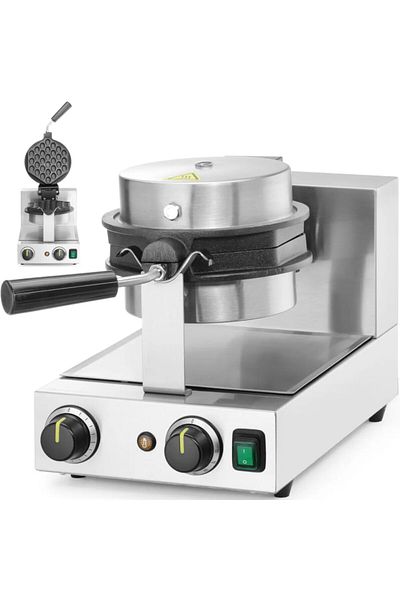 HENDI Aparat rotativ de gofre pentru gofre cu bule, diametru 170 mm, 1500 W