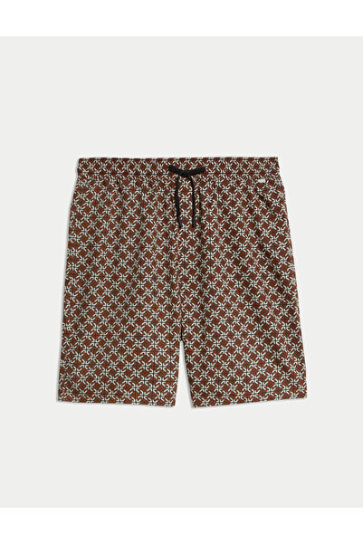 Marks & Spencer Pamuk Karışımlı Geometrik Desenli Pijama Şortu