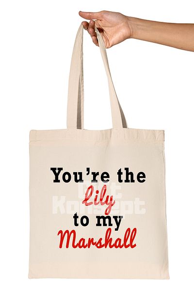 giftkonsept You Are the Lily Printed How I Meet Your Mother Organic Raw Cloth Bag