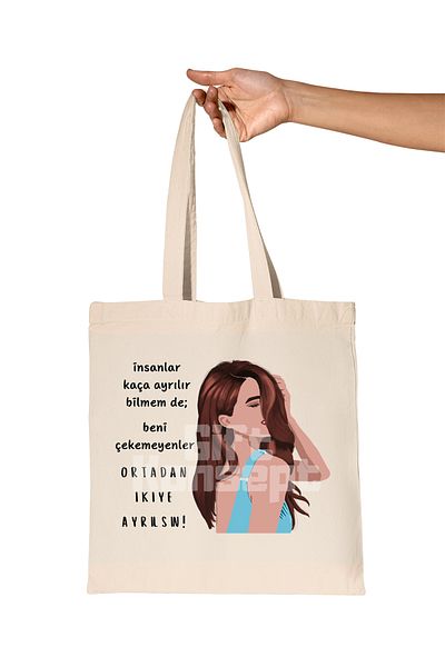 giftkonsept Those Who Don'T Attract Me, Those Who Don'T Attract Me, Separate in Two, Printed Gift Organic Raw Cloth Bag