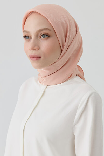 Tuğba Floral Jakar Nida Naturel Eşarp - Somon