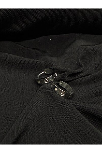 LUNESSA COLLETİONS TAŞLI KÜÇÜK PASLANMAZ ÇELİK HALKA KÜFE