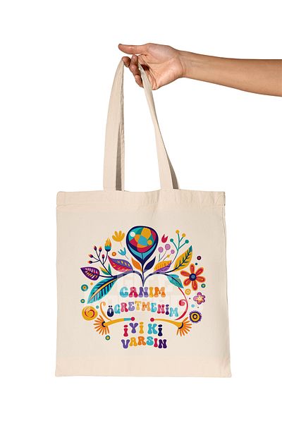 giftkonsept Good to Have You My Teacher Printed Teacher's Day Organic Raw Cloth Bag