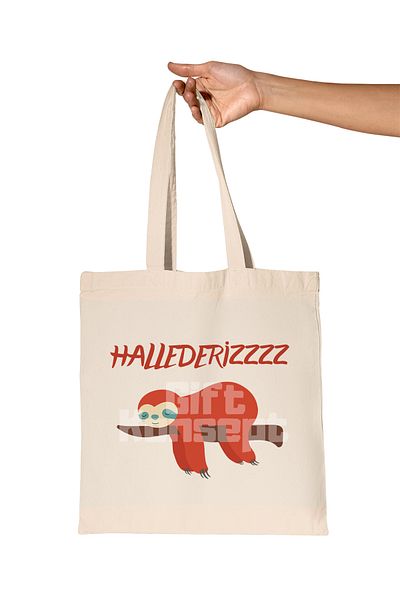 giftkonsept We Take Care of Koala Printed Gift Organic Raw Cloth Bag