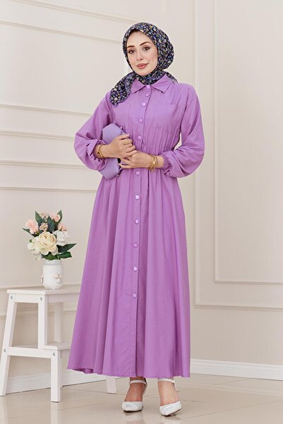 Sevitli فستان ياسمين بجيب مطاطي عند الخصر - أرجواني