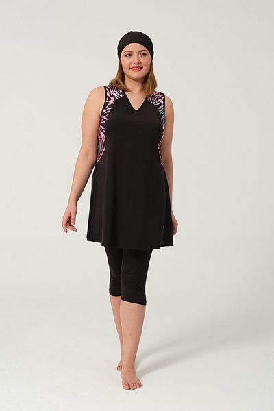 TESMAY Plus Size Half Closed Swimsuit