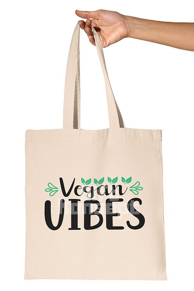 giftkonsept Vegan for the Animals Printed Gift Organic Raw Cloth Bag