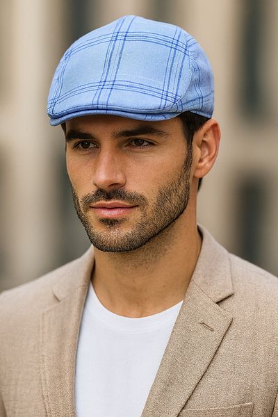 LAGRANZE Men's Vintage Lined Cotton Italian Cap