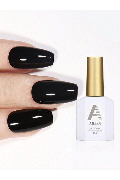 Belora Nail Gel, 15ml Soak Off Gel - Black
