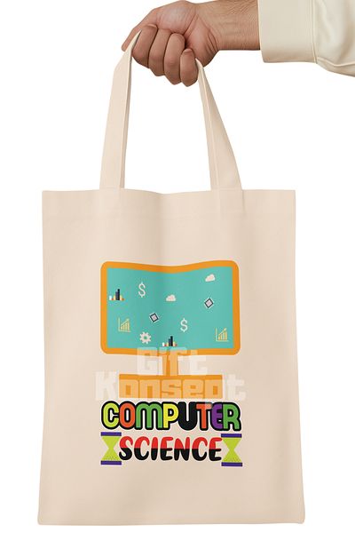 giftkonsept Computer Science Themed Computer Science Software Engineer Printed Gift Organic Raw Cloth Bag