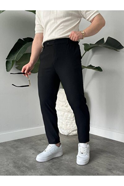KHAYN ERKEK SLİM FİT İTALYAN KESİM KEMERLİ NORMAL BEL KUMAŞ PANTALON KHKP2048