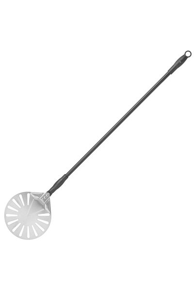 HENDI Łopata do pizzy z ruchomym uchwytem perforowana okrągła nierdzewna śr. 230 mm dł. 1200 mm