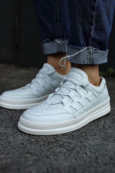 Chekich CH040 DBT C-Rey Leather Men's Shoes WHITE