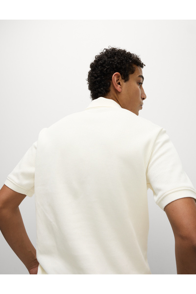 Marks & Spencer Saf Pamuklu Dokulu Polo Yaka Tişört