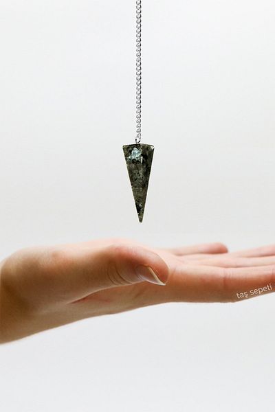 TAŞ SEPETİ Spectrolite Natural Stone Pandul Pendulum Chakra Opening Energy Pandul