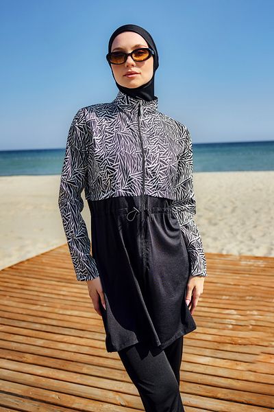 Remsa Mayo Full Covered Hijab Swimsuit Black02 R5102 Beliz