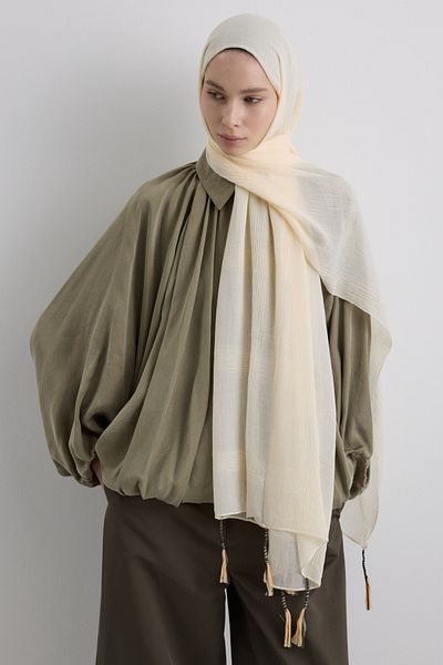 SOFT AKSESUAR Brice Tassled Cotton Shal