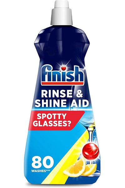 Finish Finish | Finish Dishwasher Rinse Aid | Lemon | 400ml | For a superior clean and diamond shine