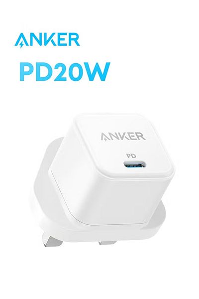 Anker Ultra-Fast Charging PD Adapter 20W Universal Compatibility ( white)