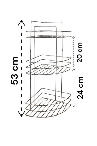 NOVAAVM 2 Pieces Bathroom Corner Shelf 3 Piece Chrome Corner Shelf Shower Shelf Shampoo Holder Stainless