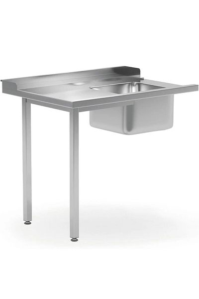 HENDI Masă de încărcare pentru mașina de spălat vase cu chiuvetă 1200 x 700 x 850 mm - STÂNGA
