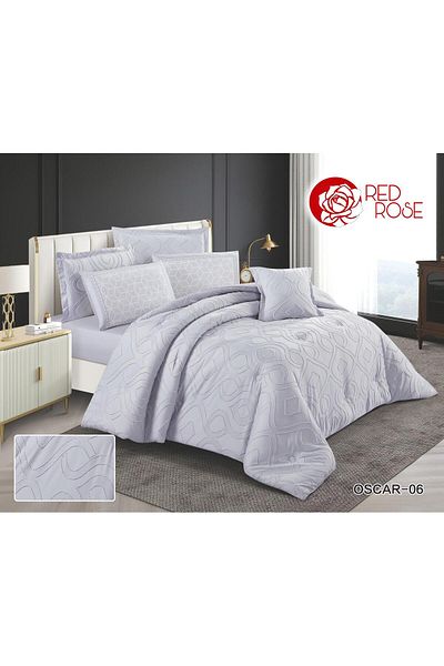 Red Rose Luxury royal double bedspread, 7-piece set, size 240 x 260 cm