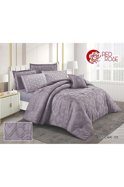 Red Rose Luxury royal double bedspread, 7-piece set, size 240 x 260 cm