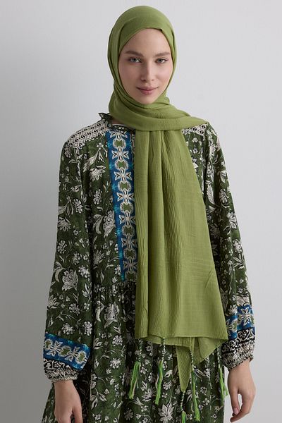 SOFT AKSESUAR Brice Tassled Cotton Shal